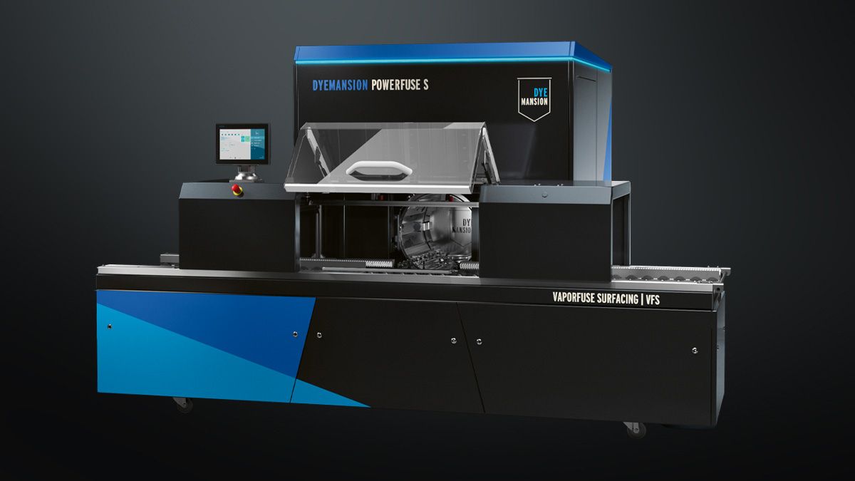 DyeMansion Powerfuse S vapor smoothing system for 3D printed parts