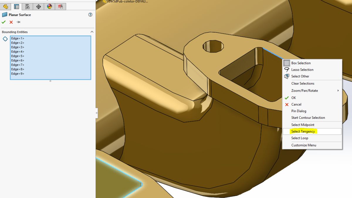 SOLIDWORKS Simulation 2026 post-processing menu showing new plot selection options on a bracket