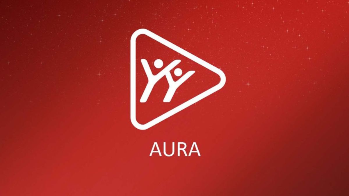 SOLIDWORKS AURA AI assistant logo on a red background