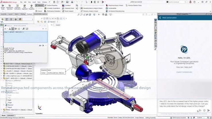 SOLIDWORKS with the AURA AI virtual companion