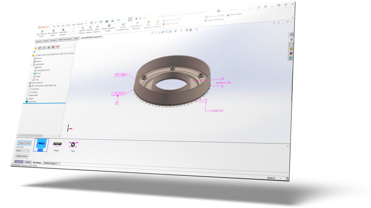solidworks mbd muffler core