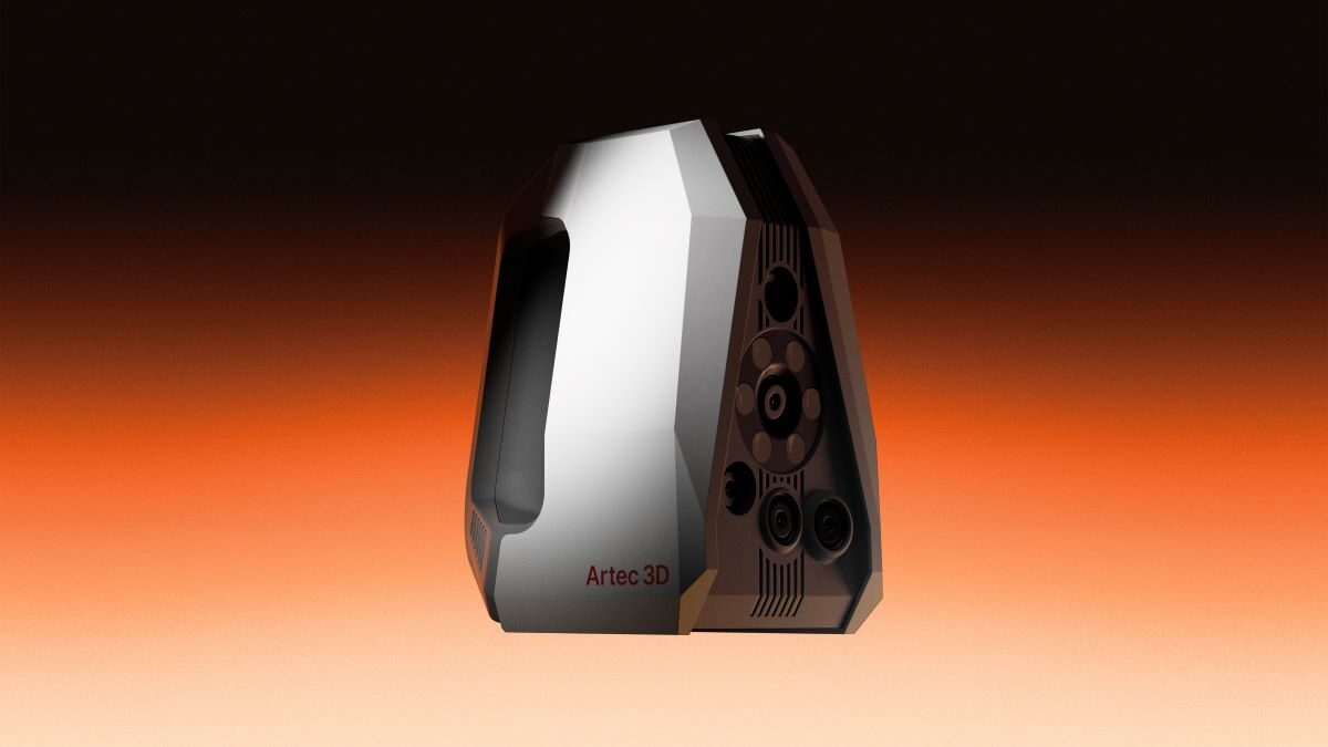 Artec Spider II promo image orange background