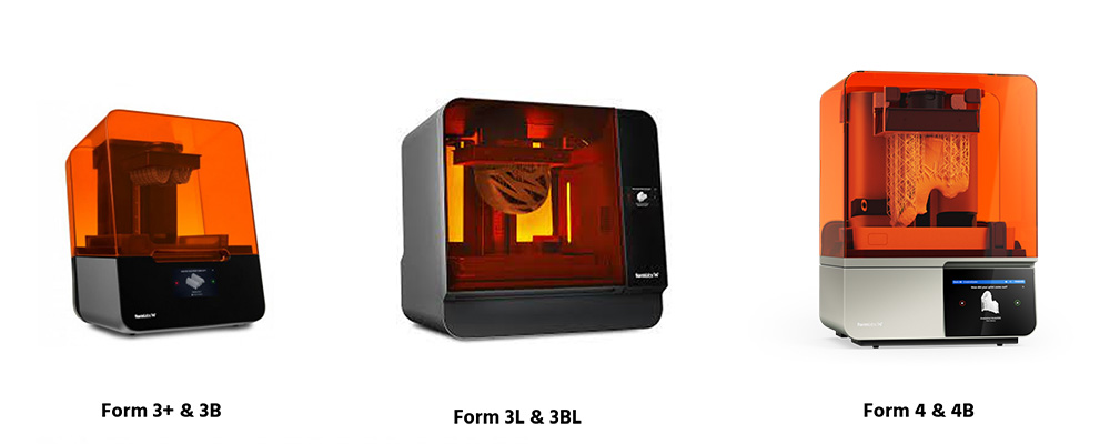 Formlabs 3D printer line-up 