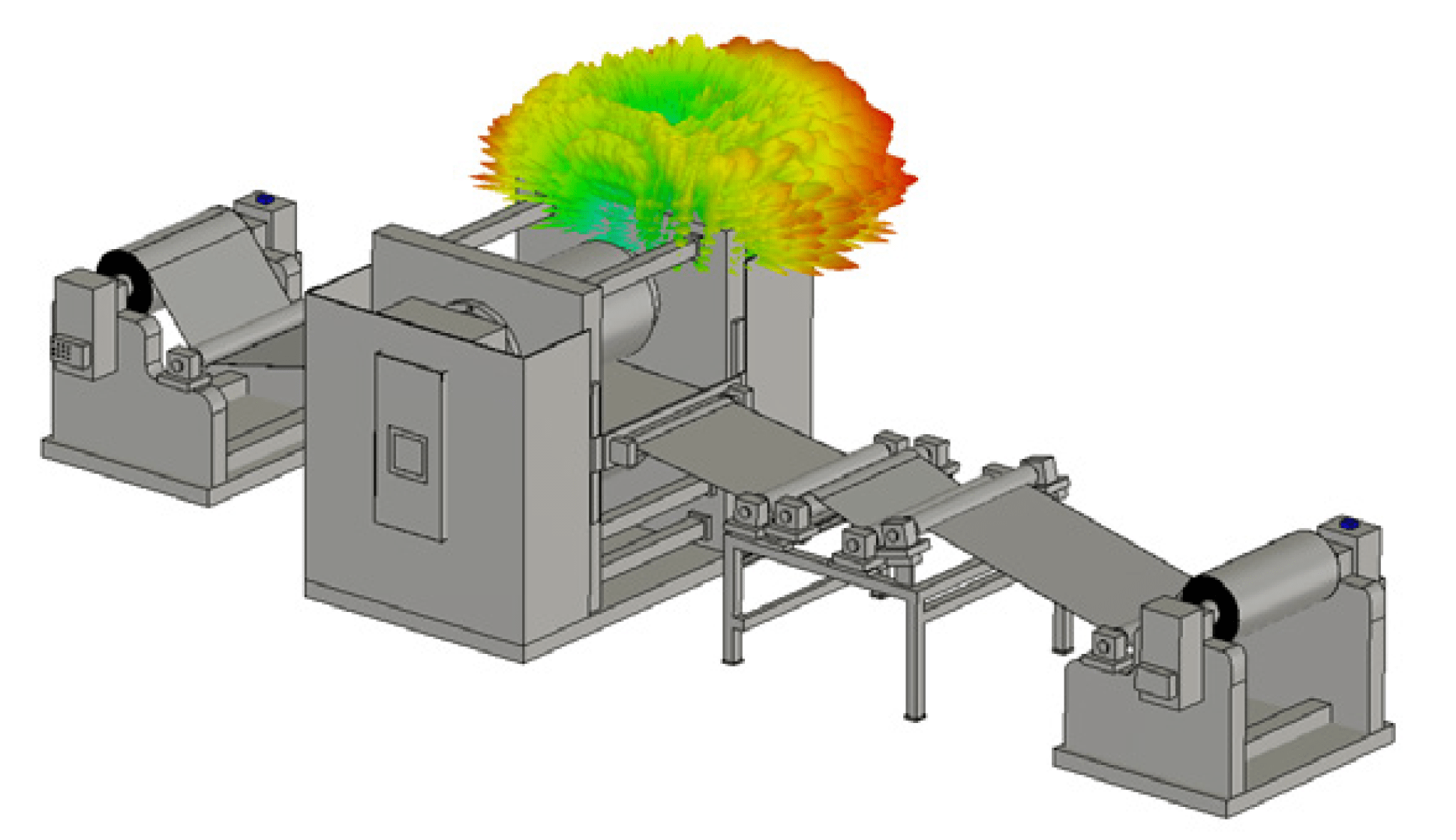 Radio simulation on a factory machine