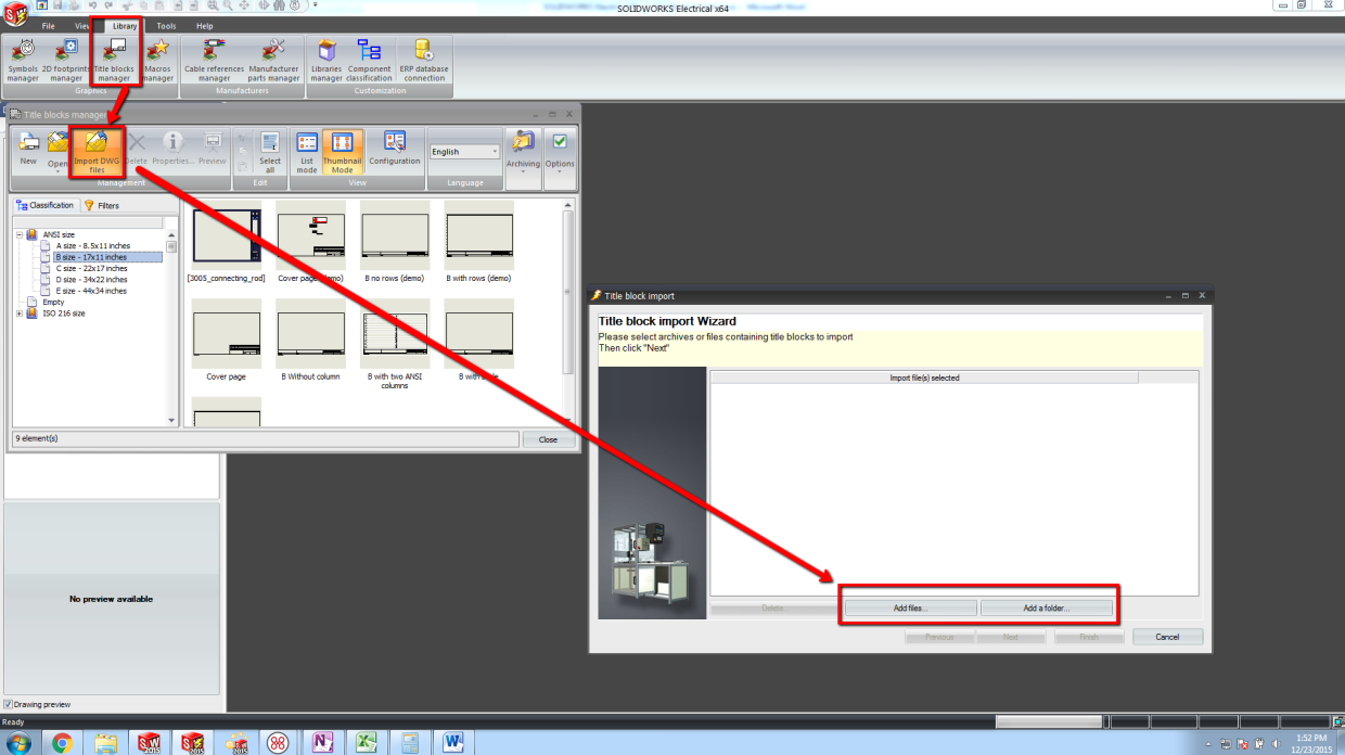 SOLIDWORKS Electrical: Importing Title Blocks