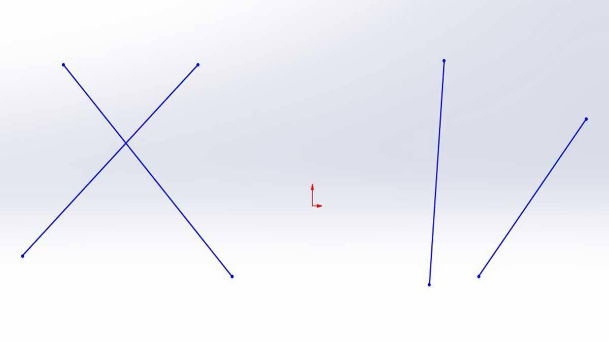 Add a Point Between Intersecting Lines in a SOLIDWORKS Sketch
