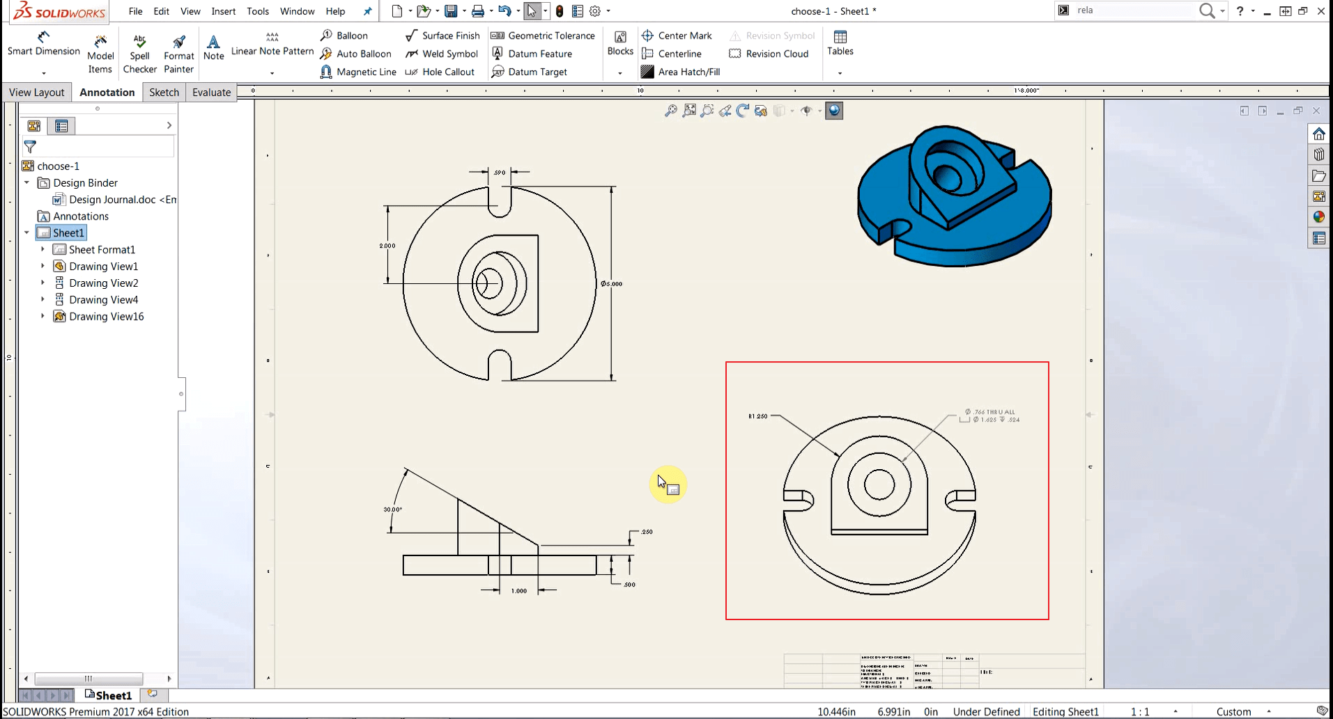 SOLIDWORKS: How to Get a Non-Standard Drawing View