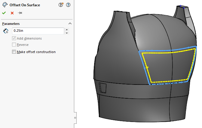SOLIDWORKS: Creating Sketch Offsets on 3D Geometry