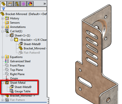 Tech Tip - Mirrored Sheet Metal Parts in SOLIDWORKS