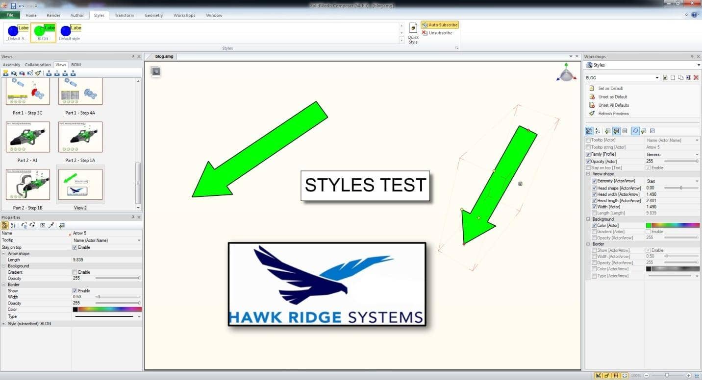 SolidWorks Composer Quick Tip - 3 Steps to Setting Styles