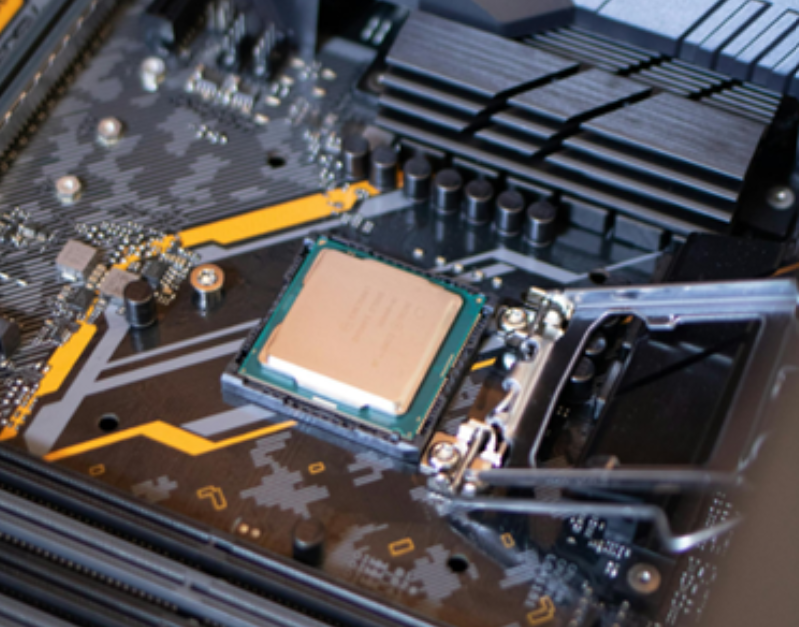 A motherboard and CPU for a computer to run SOLIDWORKS CAD