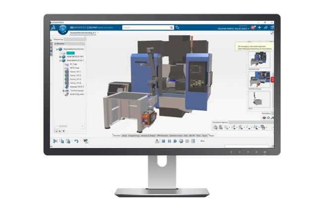 DELMIA Robot Programmer on Monitor