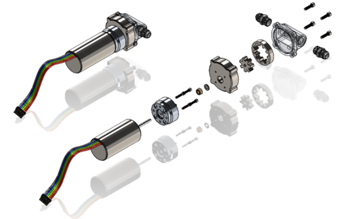 Explode view of a SOLIDWORKS assembly