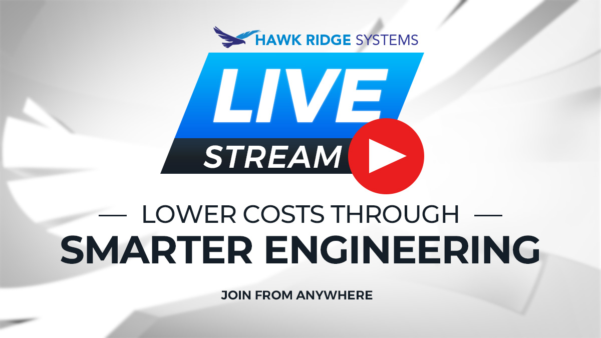 Lower Costs Through Smarter Engineering Livestream Hero Image