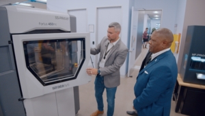 A3D Manufacturing showing customers their shop floor