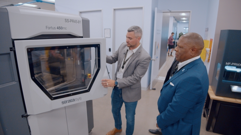 A3D Manufacturing showing customers their shop floor