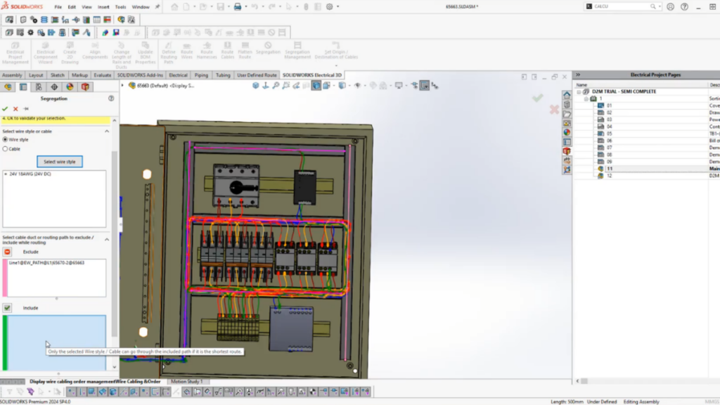 Electrical control panel design in SOLIDWORKS Electrical 3D