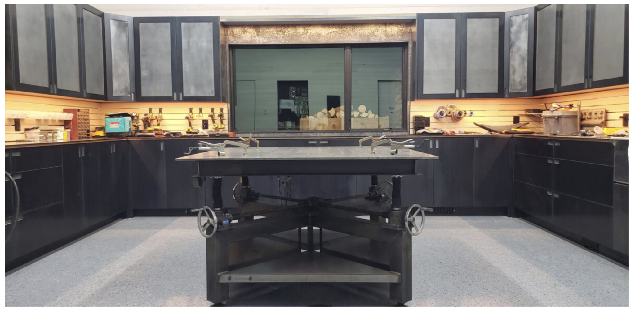 Brandner Design Bozeman fabrication shop – custom millwork island and cabinetry