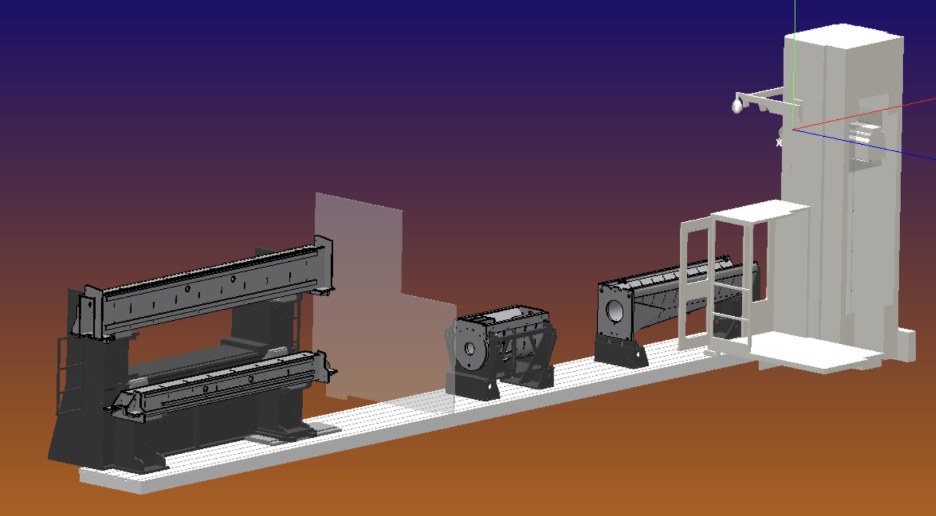 Eureka digital twin model of a Park Industries portal mill used to verify G-code programs offline