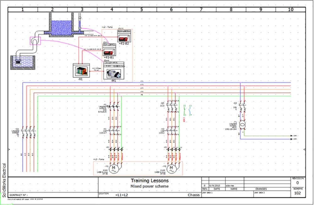 Electrical schematic design documentation with SOLIDWORKS Electrical