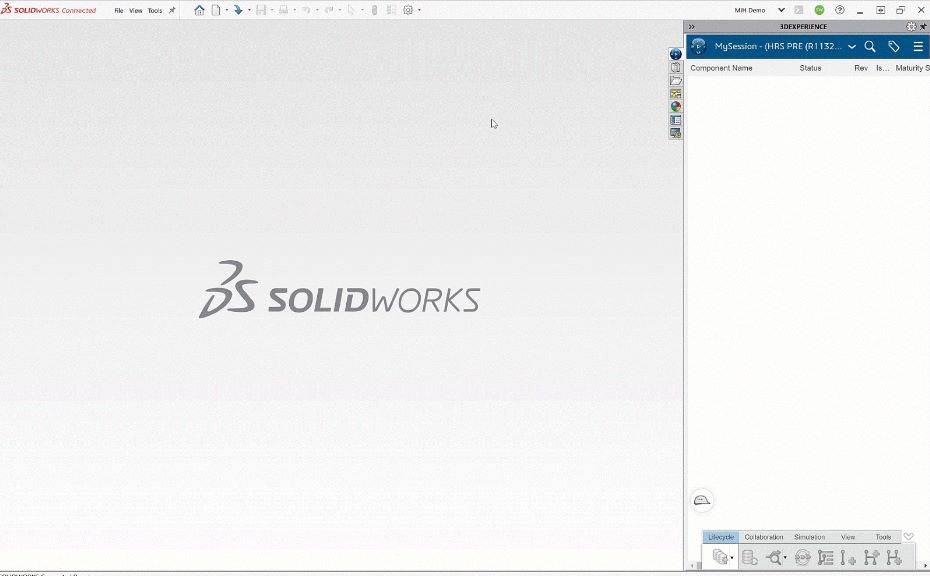 Task manager with file status in 3DEXPERIENCE