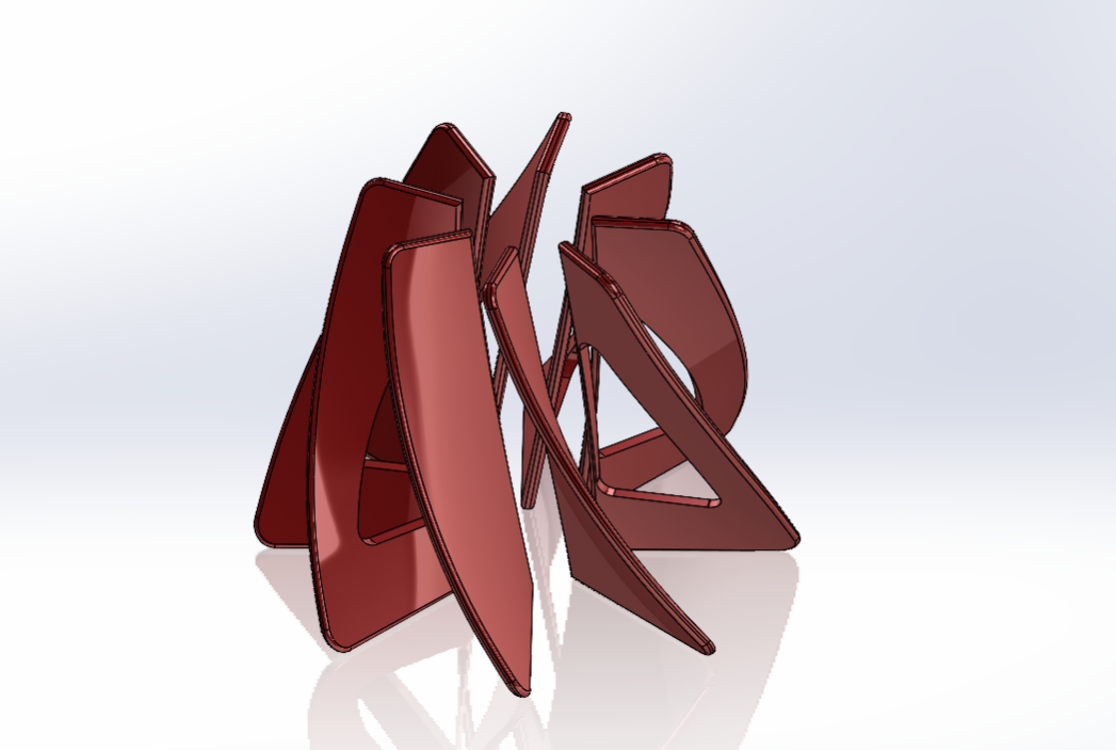 Example with added fins ignored in SOLIDWORKS