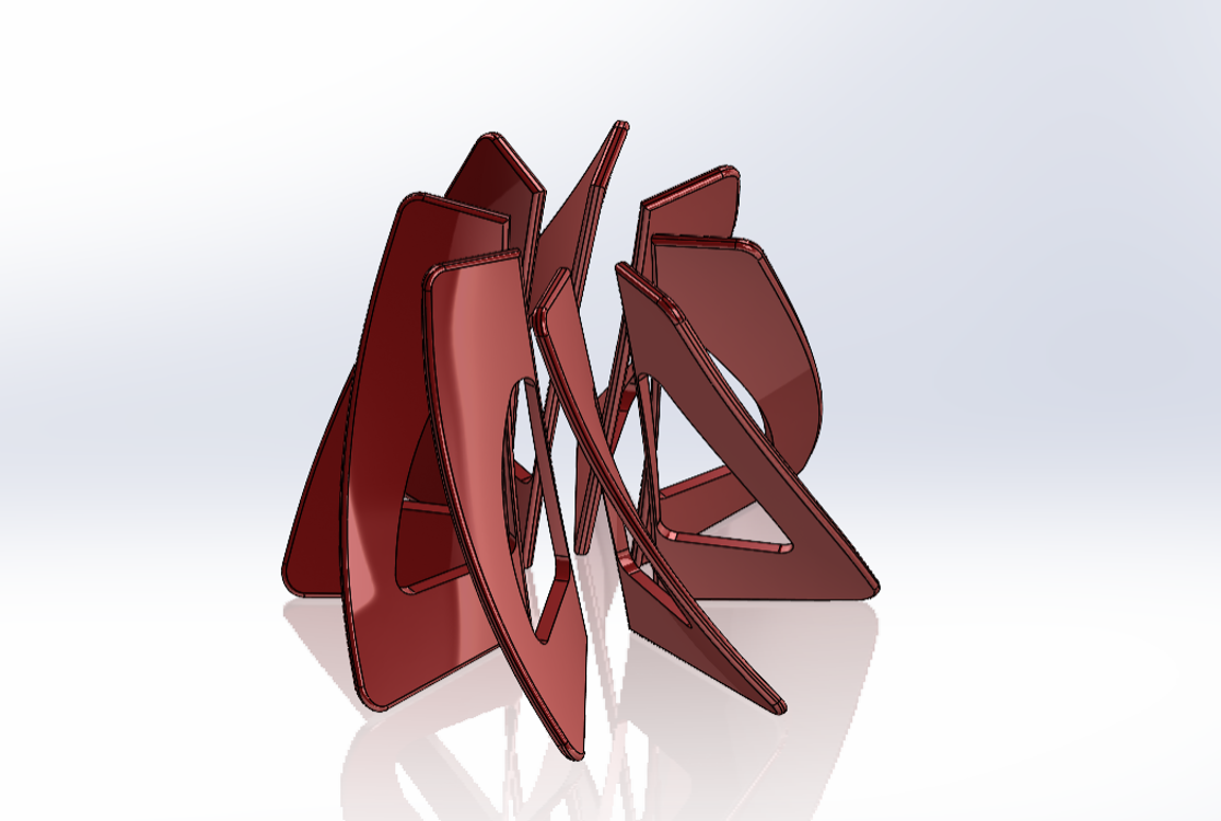 Example with added fins included in SOLIDWORKS