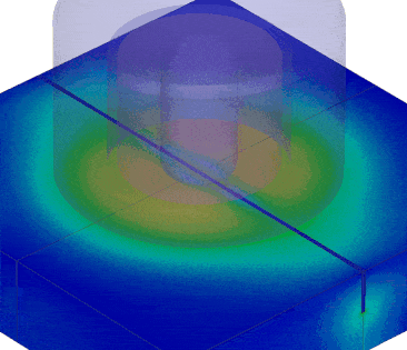 Defect eddy current density of a coil sensor