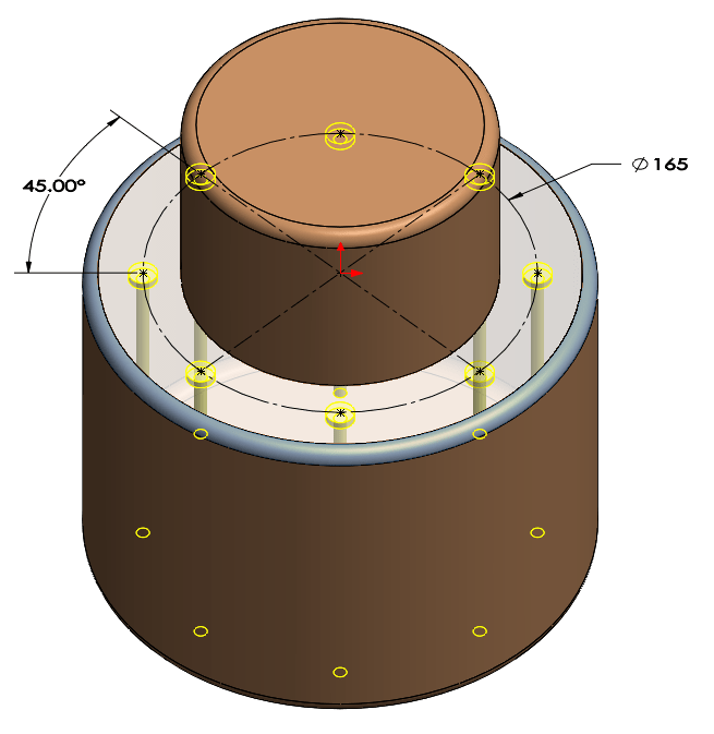 SOLIDWORKS Hole Wizard with Point Tool