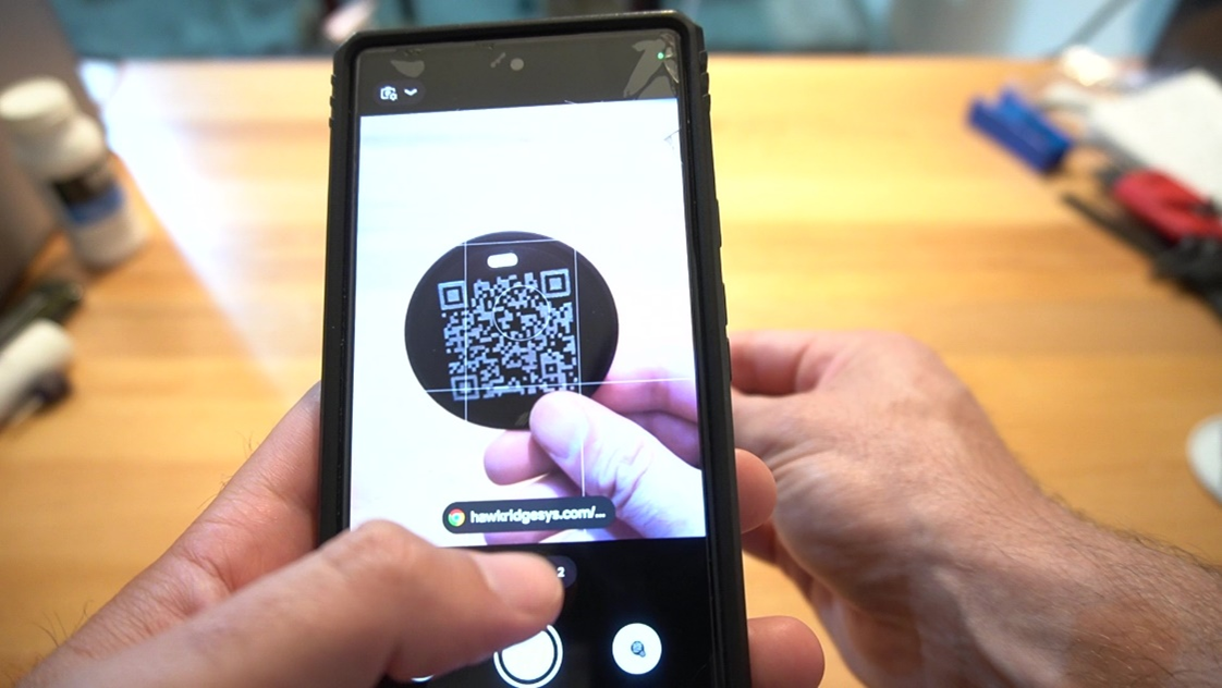 Testing the scan on a 3D printed QR code