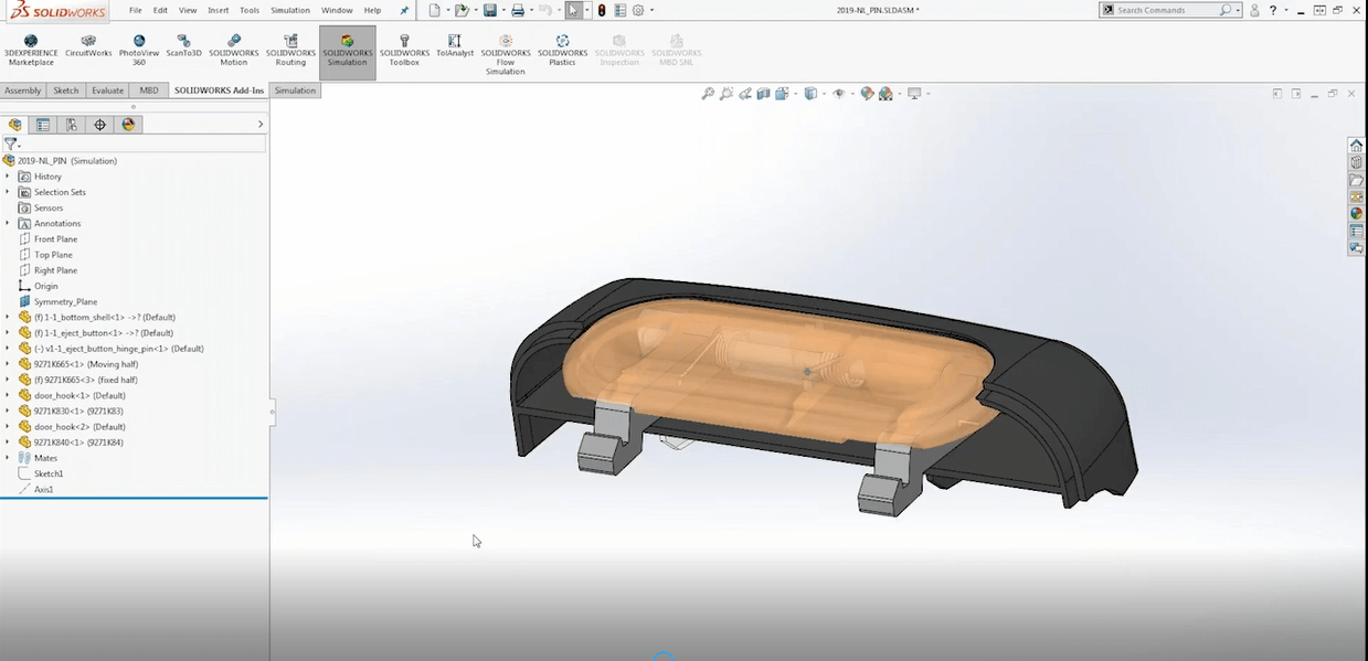 SOLIDWORKS Simulation Cover Assembly Example