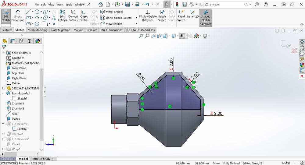Designing airtight and watertight parts in SOLIDWORKS