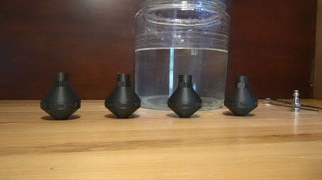 Markforged 3D printed parts for air and water testing
