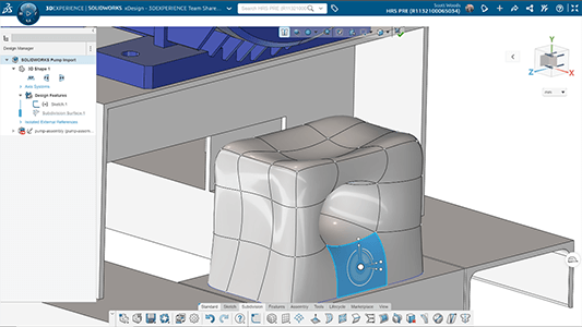 Browser-based SOLIDWORKS Cloud CAD for 3D mechanical design