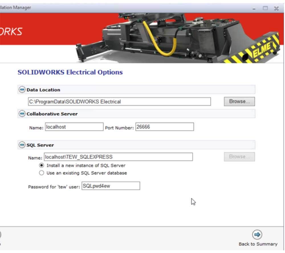 SOLIDWORKS Electrical installation settings