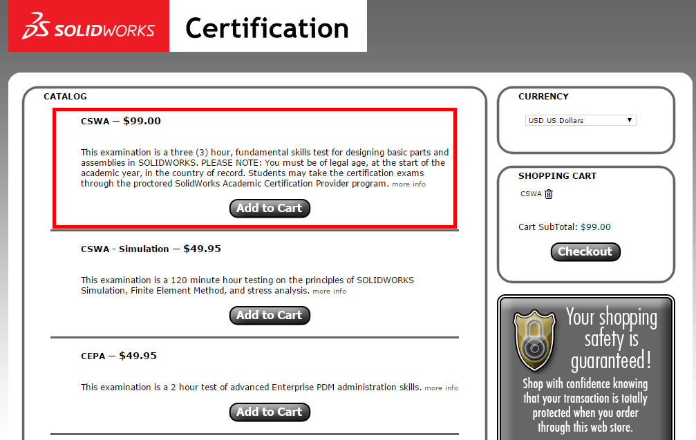 Certification Catalog