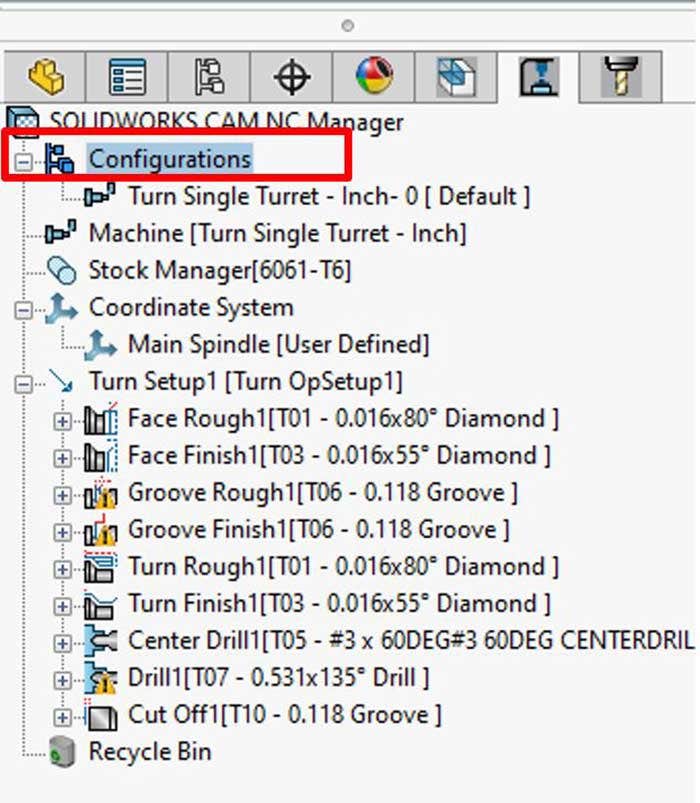 New configurations in SOLIDWORKS CAM Pro