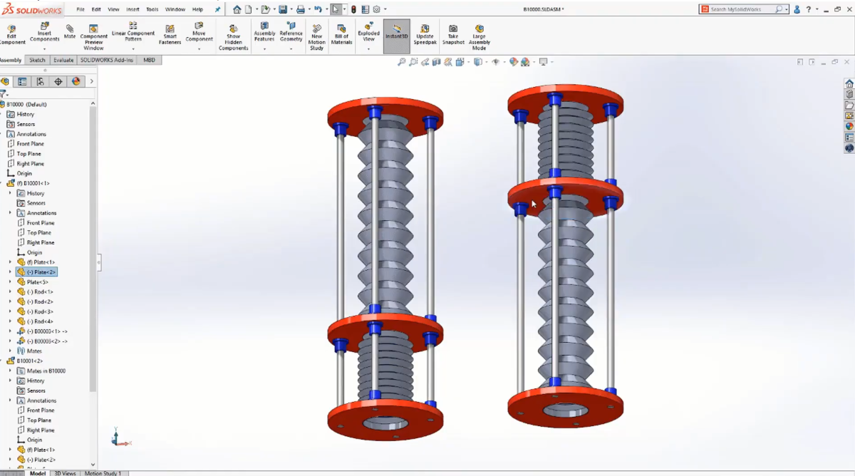 Flexible components in SOLIDWORKS
