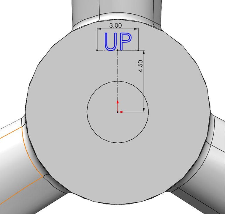 Sketch with text in SOLIDWORKS