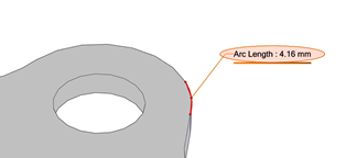 Measurements: flip direction of circular edge