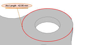 Measurements: flip direction of circular edge