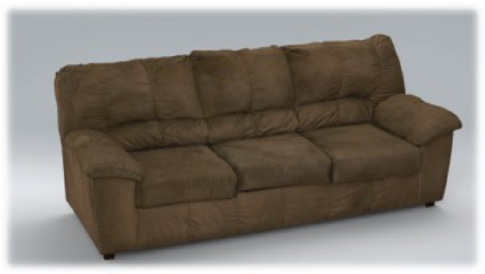 Figure 5 Couch scan imported with color and rendered with felt material. 
