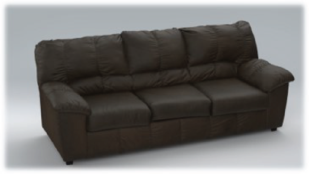 Figure 6 The same couch as above but rendered with a leather material. 