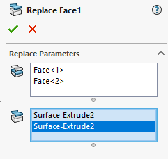  Making selections with the property manager in SOLIDWORKS.
