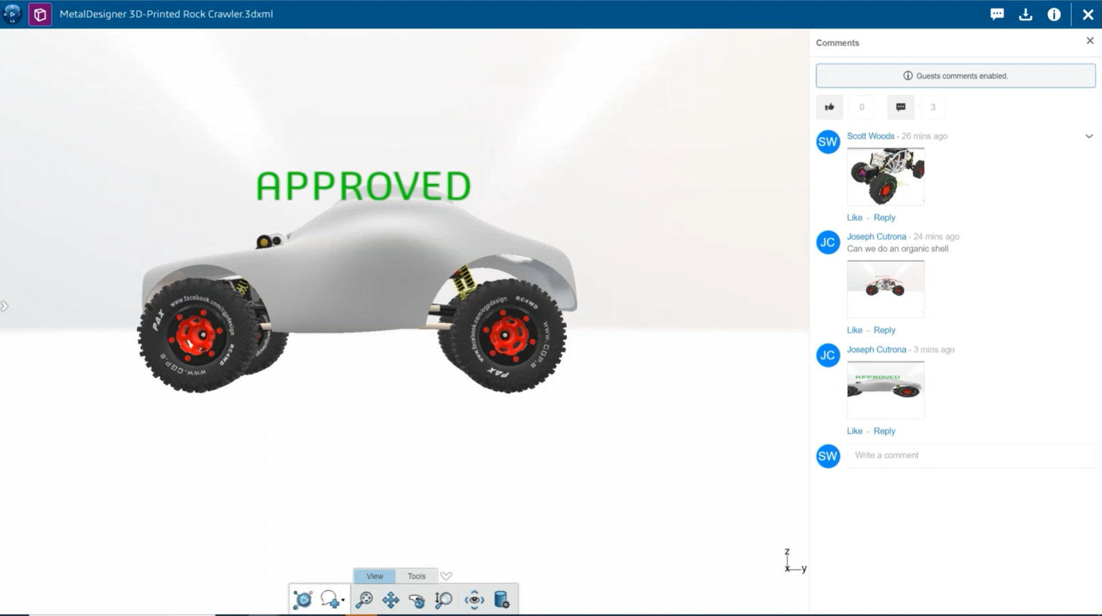 Approving designs with SOLIDWORKS Share and Markup