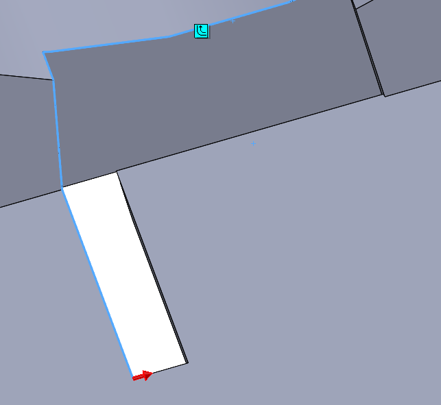 The red arrow indicates which edge will be selected next. Hit Y to select the edge indicated, or hit N to cycle the arrow direction between edges