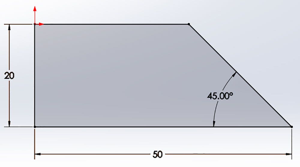 A sketch that is fully defined in SOLIDWORKS.