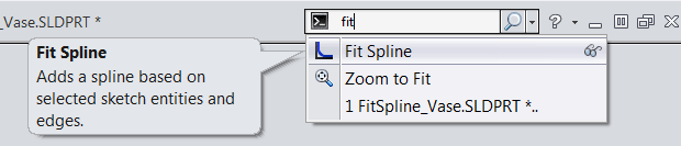 command search fit spline