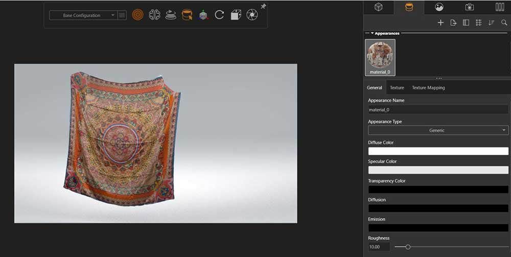 Adjusting material mesh for textures with Artec 3D scanners