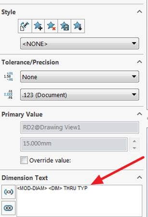 SOLIDWORKS: Adding Text to Drawing Dimensionsimage006